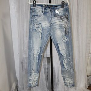 Waimea Skinny Fit Distressed Denim.  Sz 32.